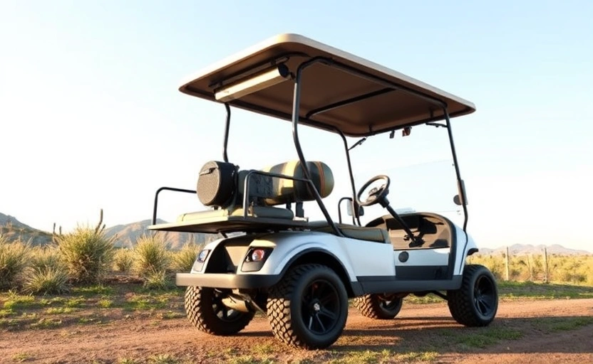 Custom golf cart community amenity at Stone Gate